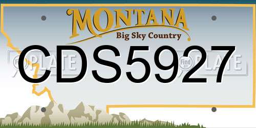 CDS5927 Montana License Plate