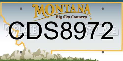 CDS8972 Montana License Plate