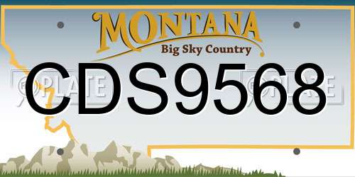 CDS9568 Montana License Plate