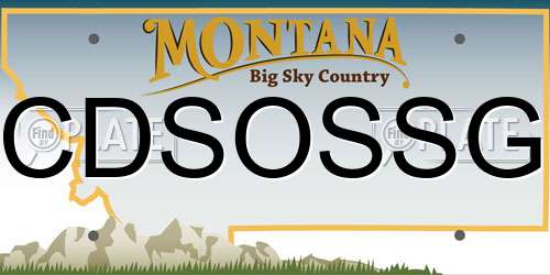 CDSOSSG Montana License Plate