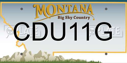 CDU11G Montana License Plate