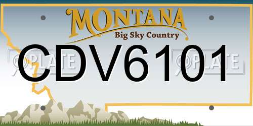 CDV6101 Montana License Plate