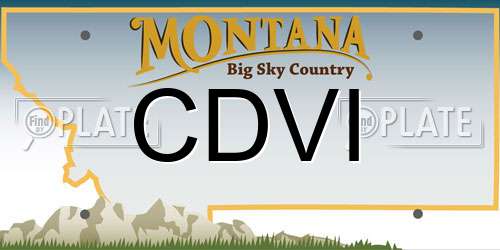 CDVI Montana License Plate