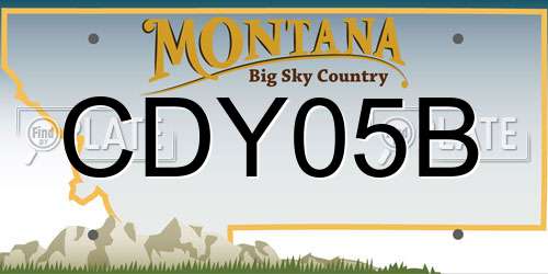CDY05B Montana License Plate