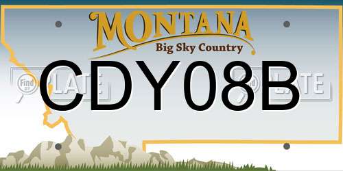CDY08B Montana License Plate