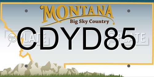 CDYD85 Montana License Plate