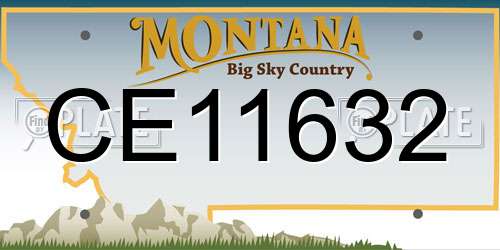 CE11632 Montana License Plate