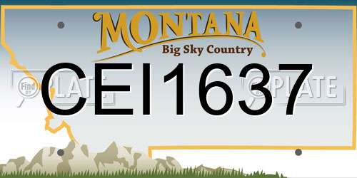CEI1637 Montana License Plate