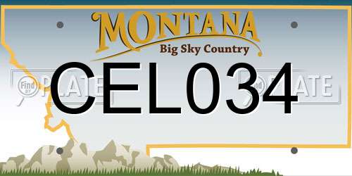 CEL034 Montana License Plate