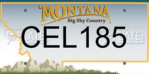 CEL185 Montana License Plate