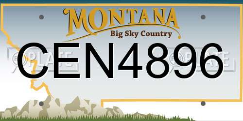 CEN4896 Montana License Plate
