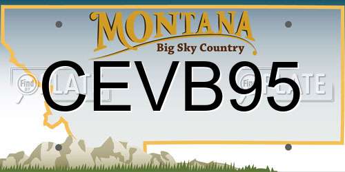 CEVB95 Montana License Plate
