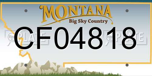 CF04818 Montana License Plate