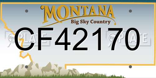 CF42170 Montana License Plate