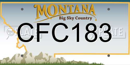 CFC183 Montana License Plate