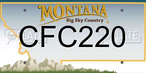 CFC220 Montana License Plate