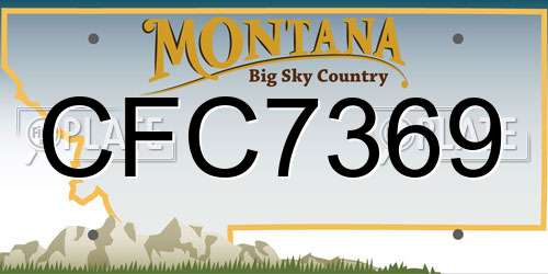 CFC7369 Montana License Plate