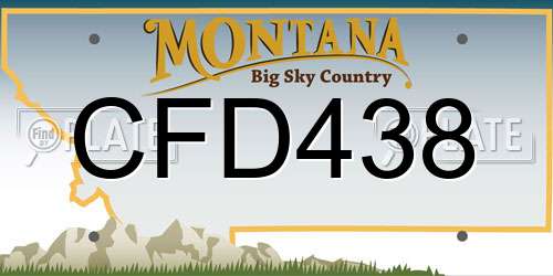 CFD438 Montana License Plate