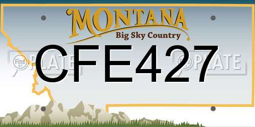 CFE427 Montana License Plate