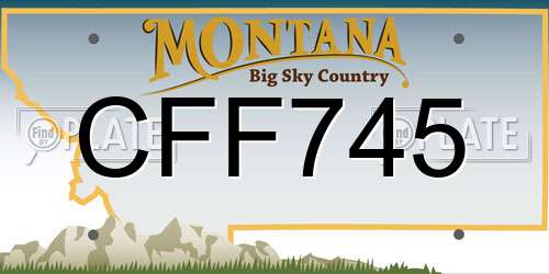 CFF745 Montana License Plate