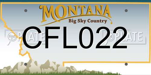 CFL022 Montana License Plate