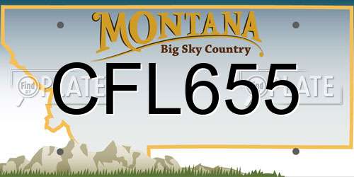 CFL655 Montana License Plate