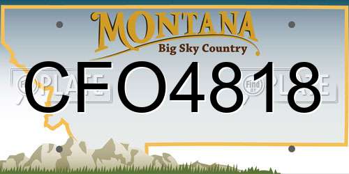 CFO4818 Montana License Plate