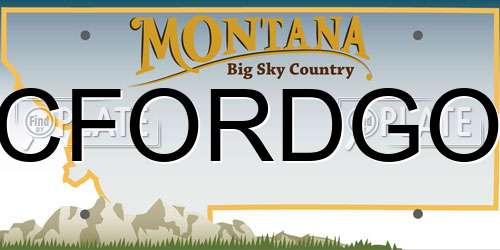 CFORDGO Montana License Plate