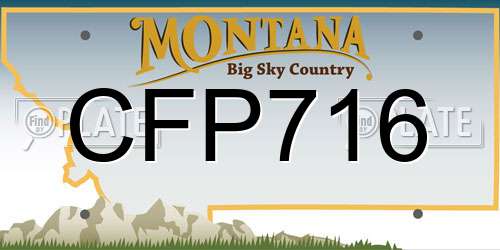CFP716 Montana License Plate