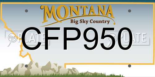 CFP950 Montana License Plate
