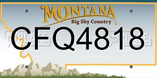 CFQ4818 Montana License Plate