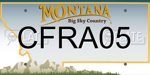 CFRA05 Montana License Plate