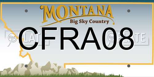 CFRA08 Montana License Plate