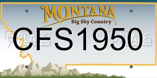CFS1950 Montana License Plate