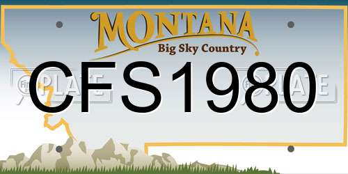 CFS1980 Montana License Plate