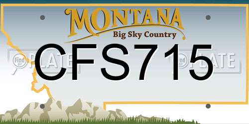 CFS715 Montana License Plate