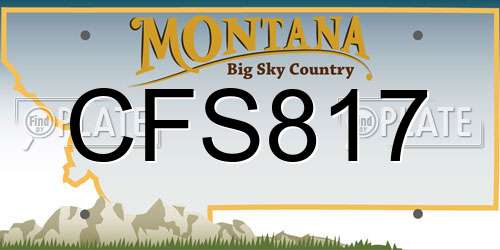 CFS817 Montana License Plate