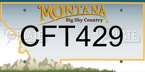 CFT429 Montana License Plate