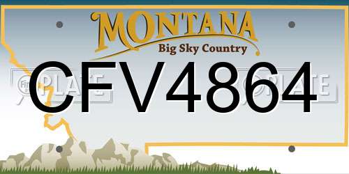 CFV4864 Montana License Plate