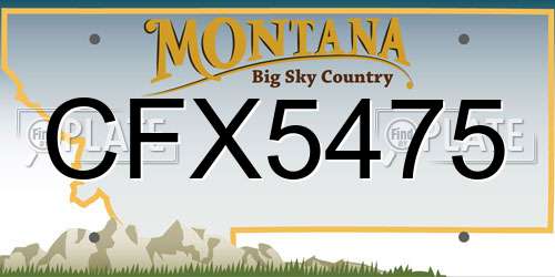 CFX5475 Montana License Plate