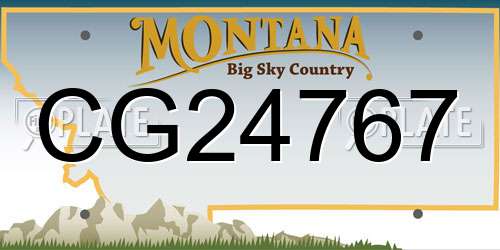 CG24767 Montana License Plate
