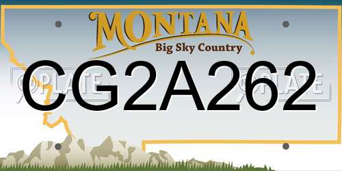 CG2A262 Montana License Plate