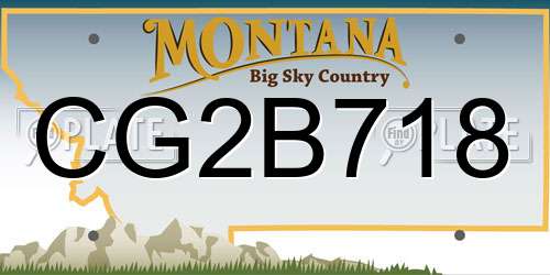 CG2B718 Montana License Plate