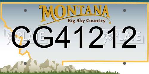 CG41212 Montana License Plate