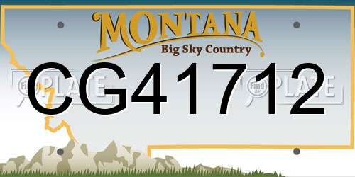 CG41712 Montana License Plate