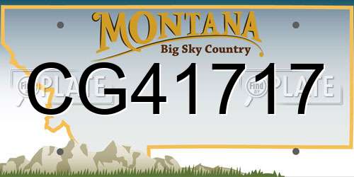 CG41717 Montana License Plate