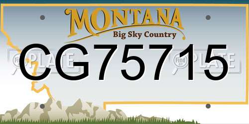 CG75715 Montana License Plate