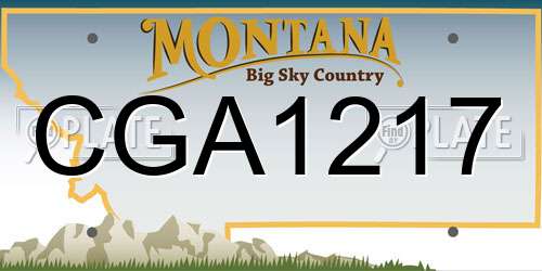 CGA1217 Montana License Plate