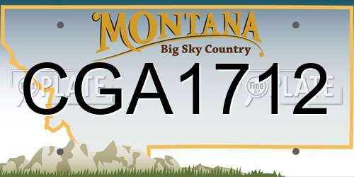 CGA1712 Montana License Plate