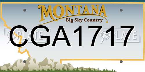 CGA1717 Montana License Plate
